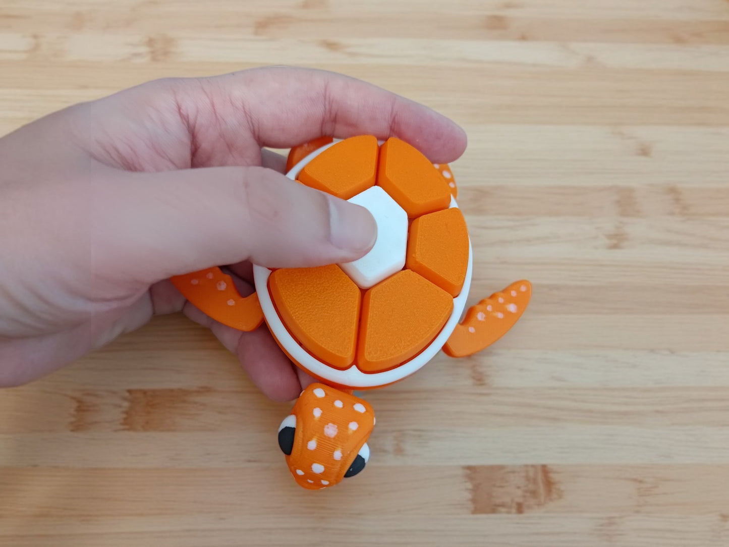 Orange Turtle Fidget Clicker – Sensory Toy for Autism ADHD Anxiety – Mechanical Key Switch Fidget – Stress Relief Gift